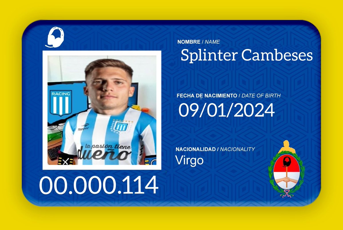 👤: Splinter Cambeses

@ : @CambesesNetaAkd

📷: @CambesesNetaAkd

📄:Splinter Cambeses, actual arquero de racing.