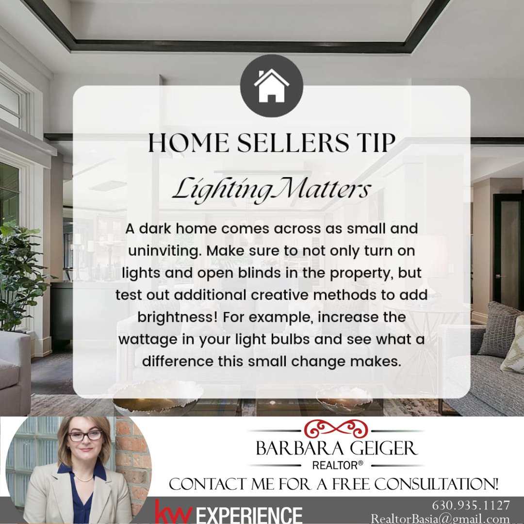 ✨Selling your home?🏡

Remember, lighting matters!💡Enhance your space with well-lit rooms to create a warm and inviting atmosphere. Potential buyers love a bright and welcoming home!

#HomeSellingTips #LightingMatters #RealEstate #SellersTips   #polishRealtor 
#realtorbasia