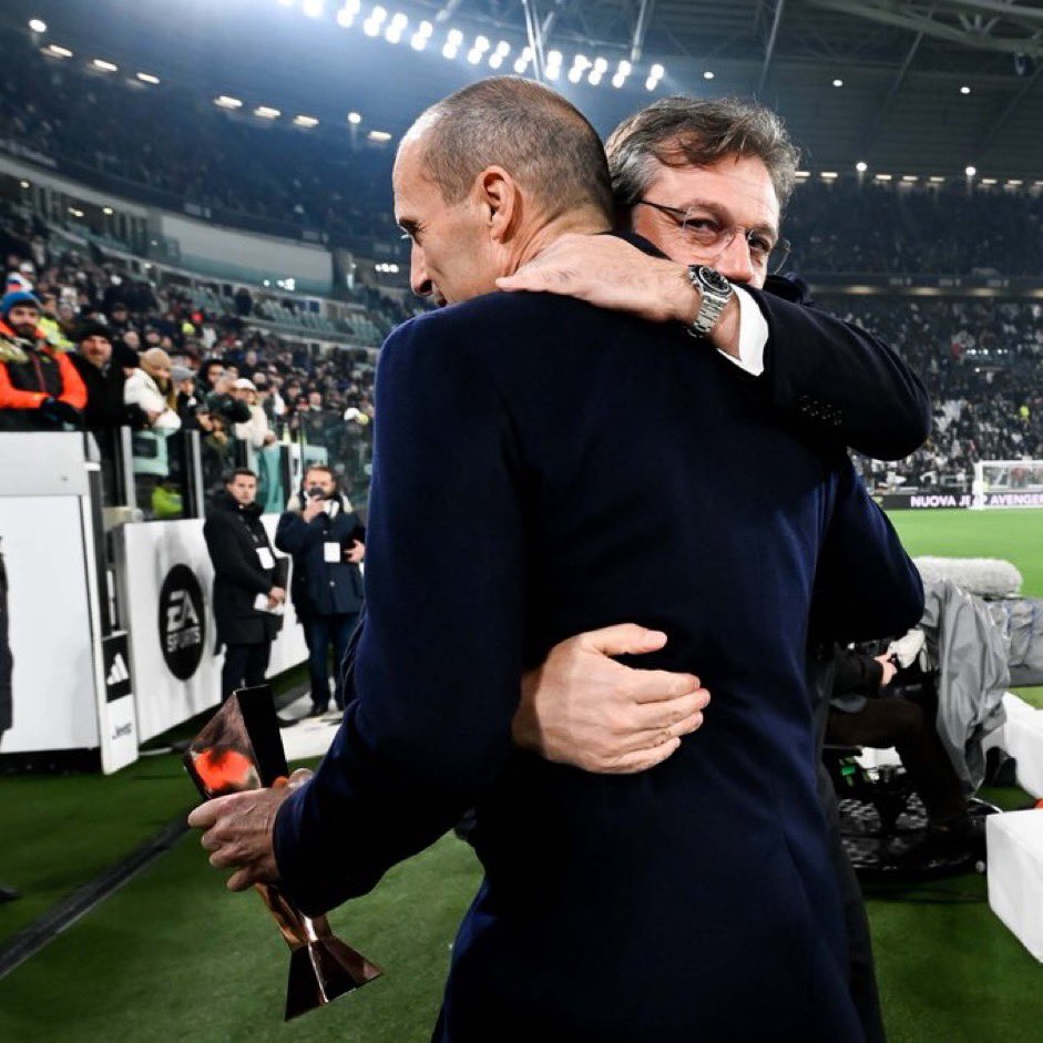 The_AJC_'s tweet photo. #Giuntoli 🗣️: “#Allegri? 400 games coached, a true legend, proud to work with him. Will he reach 500? Maybe even 600, 700; he knows no limits” https://t.co/5oNiSJ9Fs8