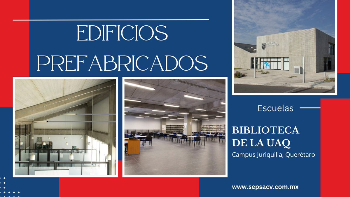 SEPSACV's tweet photo. Las escuelas se benefician significativamente del uso de elementos prefabricados, ya que su diseño modular resulta en la creación de numerosas piezas estandarizadas.
#SEPSA #sepsaprefabricados #PrefabricandoelfuturodeMéxico #concreto #prefabricados #EdificiosPrefabricados https://t.co/gFCwMZug6z