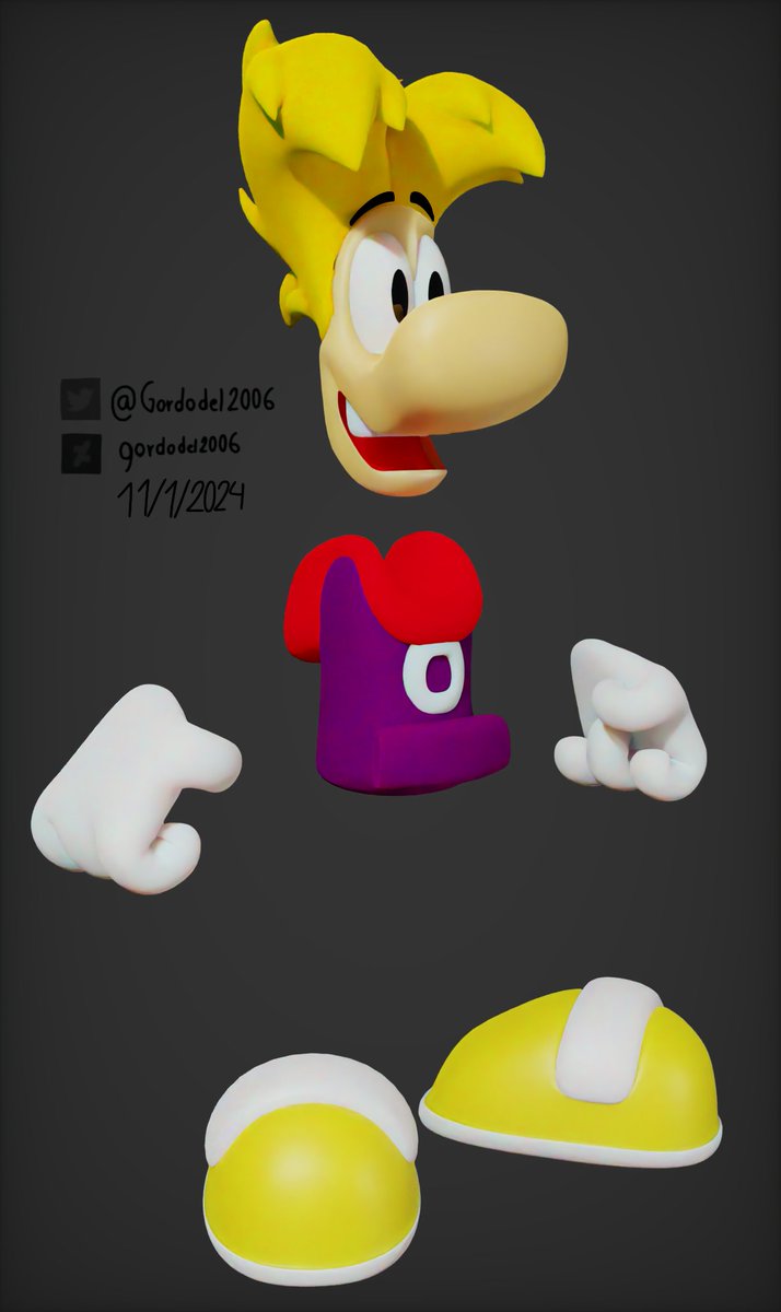 Gordodel2006's tweet photo. The eggplant
#Rayman #raymanfanart #RaymanInThePhantomShow #Rayman3 #Rayman2 #Ubisoft #UbisoftRayman #Wip #wipart #Blender #BlenderRender #3D #3drender #3dmodeling #3DModel #workinprogress. https://t.co/VE4UG9nNXu