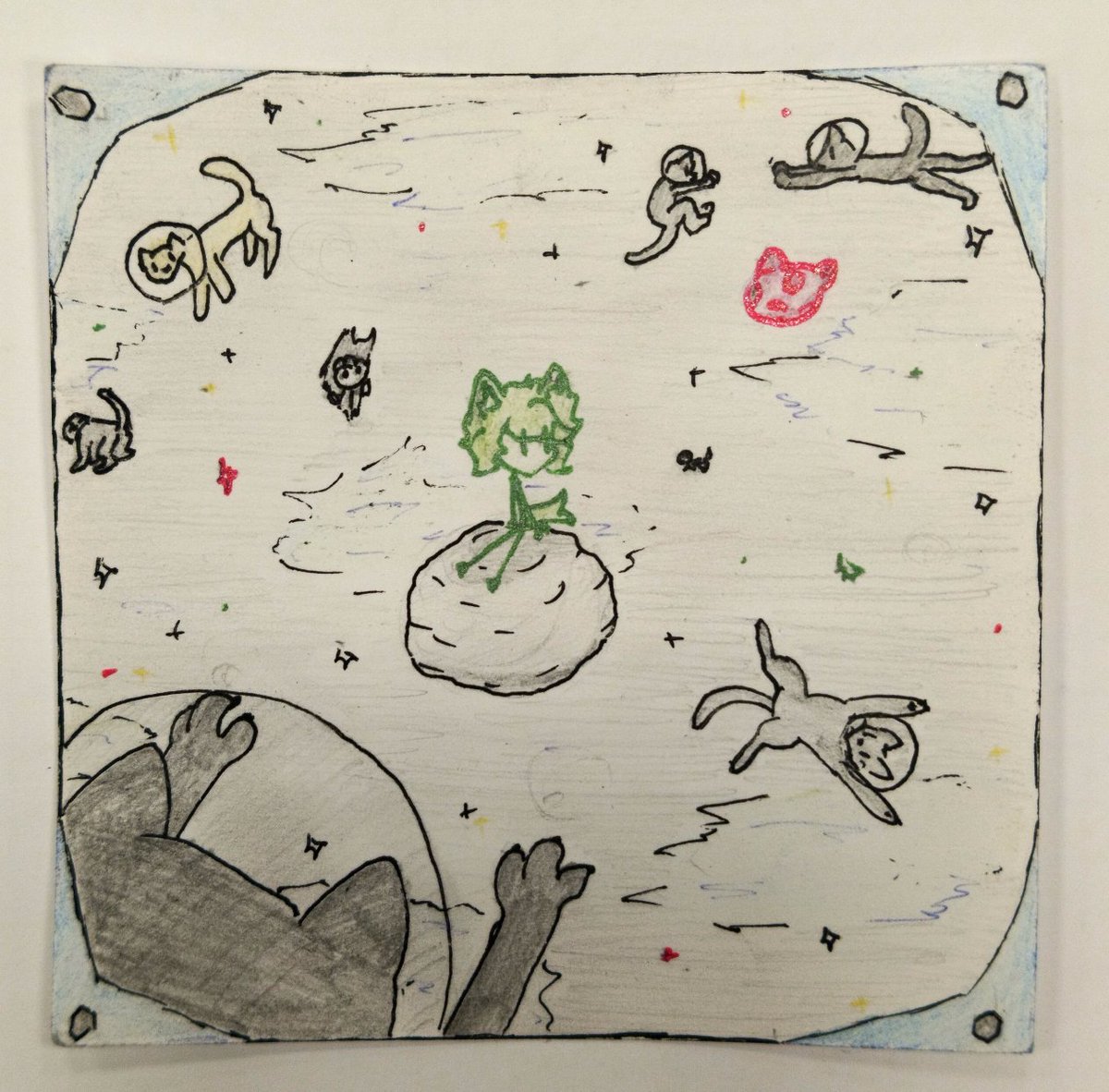 NekoAlex9's tweet photo. #art #space #neko #cats #university #paperart #cat #planets #suits #cute #cutecats #cutecat https://t.co/cHwmPQp0Ba