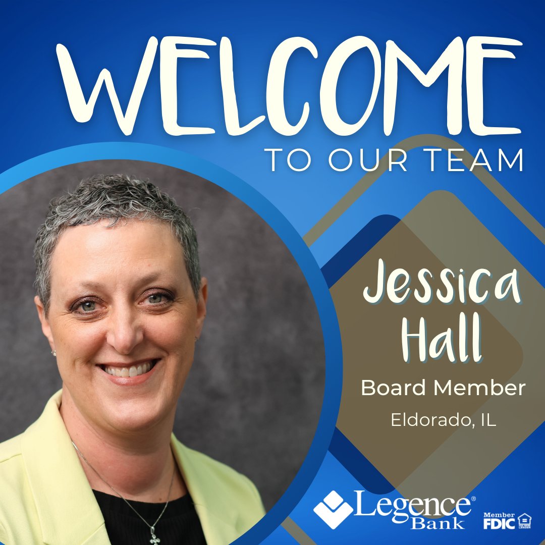 We are pleased to announce that Jessica Hall has been appointed to our Board of Directors.

👏 Read more about Jessica Hall and her appointment here: legencebank.com/about/news-eve…

#legencebank