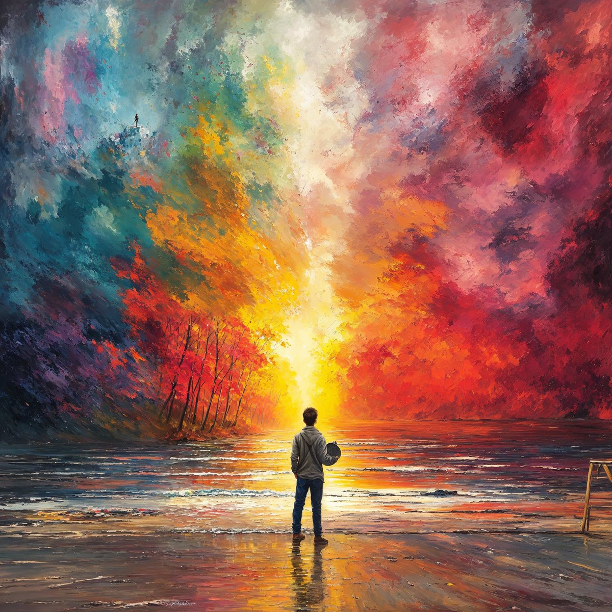 MetaMorphAI's tweet photo. Each day is a new canvas to paint your dreams. Brush away doubts, mix your passions with persistence, and create a masterpiece. 🎨✨#MasterpieceMindset #DreamsInColor #JourneyOfGrowth https://t.co/TfWyduLG0P