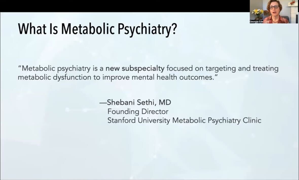 ShebaniMD's tweet photo. This insightful perspective from @GeorgiaEdeMD provides a comprehensive overview of how #MetabolicPsychiatry unlocks new nutrition-based treatment options for psychiatric patients.

Watch this episode of @MetabolicSummit’s podcast to learn more: https://t.co/0VzFfAh0iE https://t.co/44zWD9nxI9
