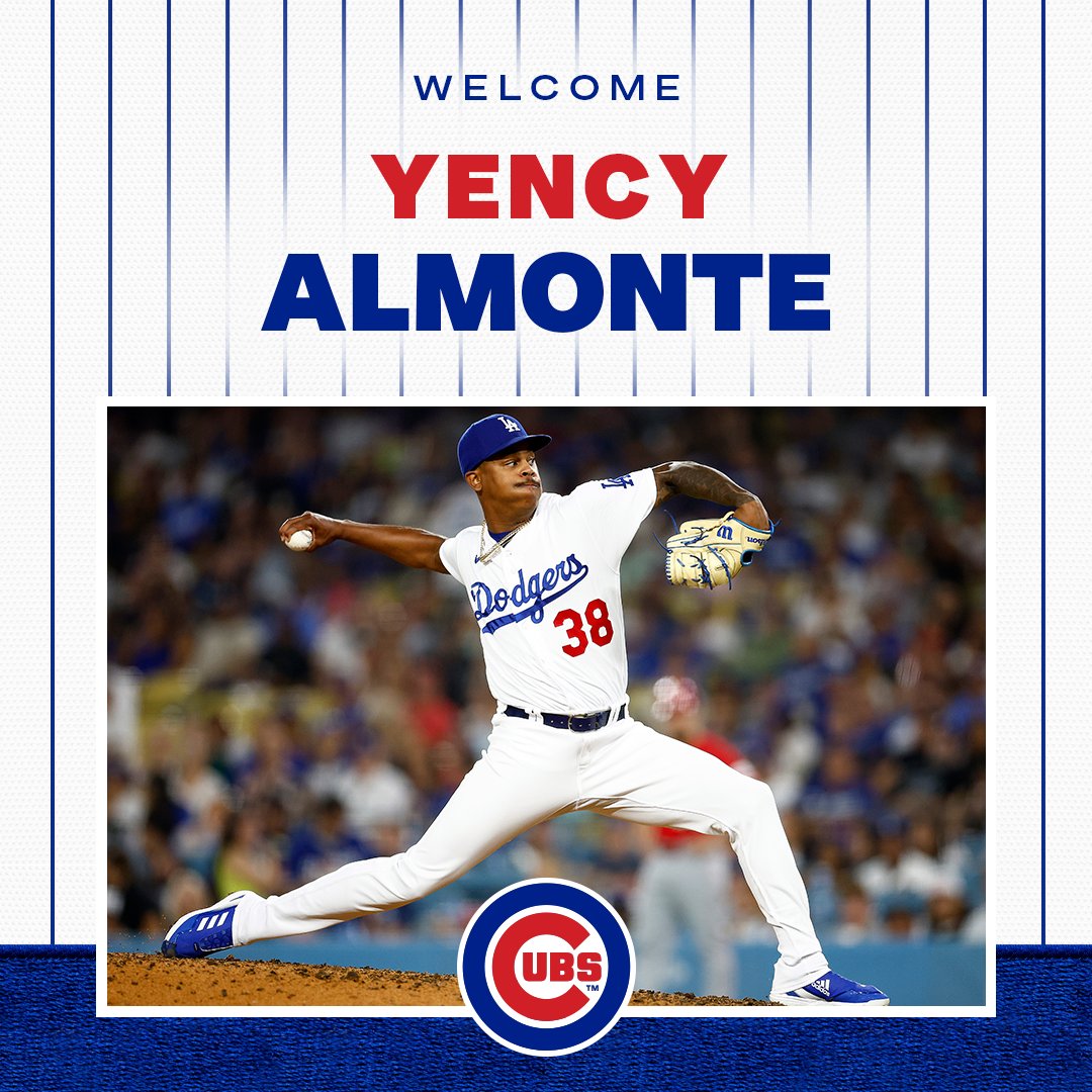 The #Cubs today acquired INF Michael Busch and RHP Yency Almonte from the Dodgers for minor league LHP Jackson Ferris and minor league OF Zyhir Hope. To make room on the 40-man roster, C Brian Serven has been designated for assignment.