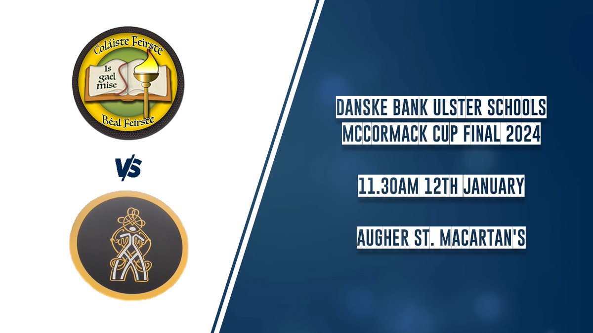 LIVE GAA STREAM on FRIDAY MORNING!

Throw-in is 11.30am tomorrow in Augher for the Danske Bank Ulster Schools McCormack Cup Final..

St Aidan's Derrylin vs Colaiste Feirste.. 

Watch here, it's FREE-to-view (please don’t be fooled by scammers) - tinyurl.com/3kub2rje
