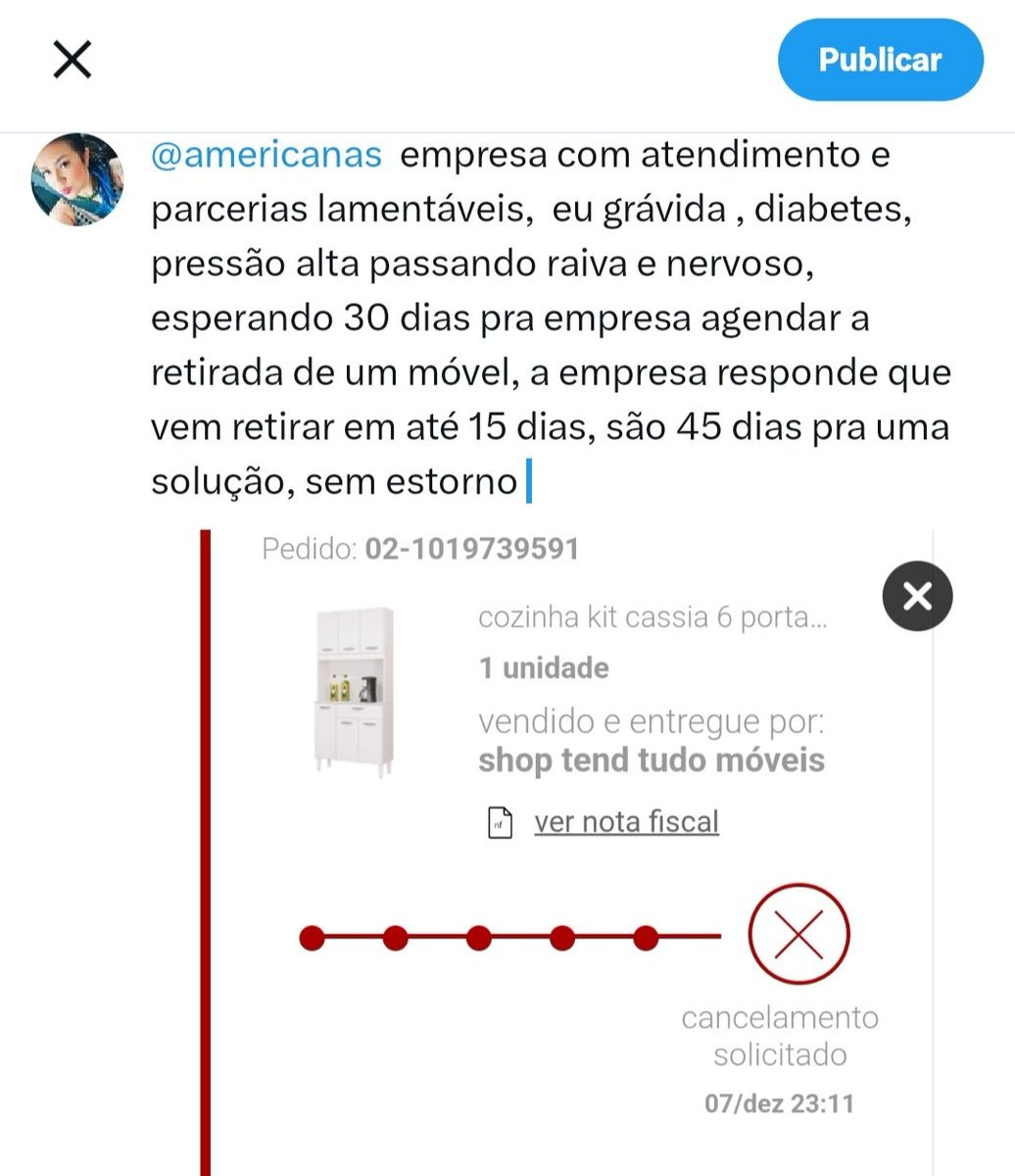 BancariaIntensa's tweet photo. @americanas péssimo atendimento, péssima responsabilidade social, péssimas parcerias, desrespeito com o consumidor, gestante 45 dias pra retirar um produto, pra posteriormente realizar o estorno.

Preciso do meu espaço na minha casa, preciso do meu dinheiro.#AmericanasNegligente https://t.co/PDXbd50WsN