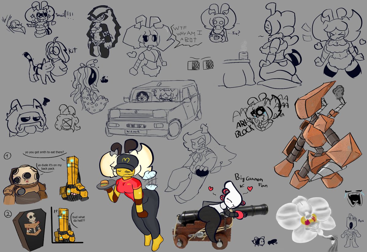 jormelo8's tweet photo. big mashup of doodles from different days https://t.co/8DedWaHeTM