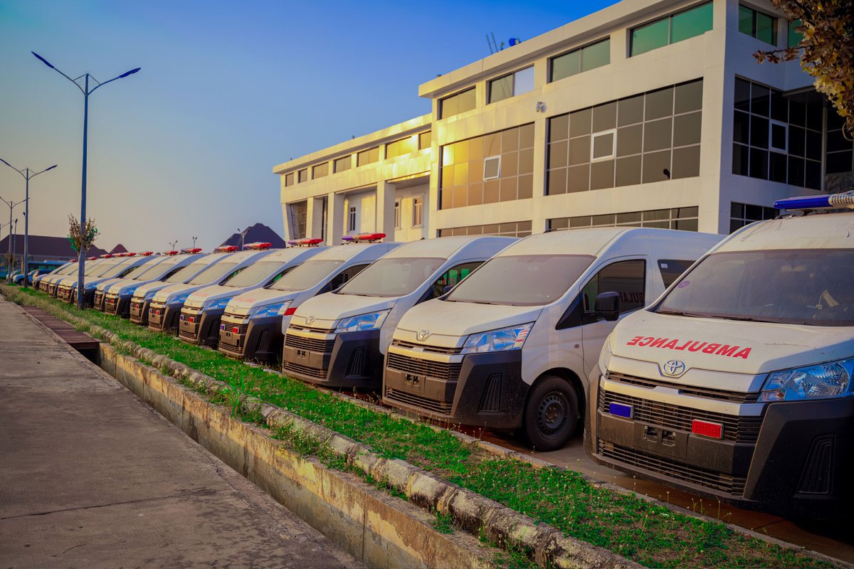 leoekene's tweet photo. No Long Stories! 

Find below, the SUVs procured by Governor @FrancisNwifuru for all the medical doctors working in the General Hospitals across the State, to ensure they are at work seamlessly and respond to duty calls. 

This in no small measure will give them good confidence and assurance of their welfare, having been employed by the State Government. It is meant as well, to ensure that they do not convert the hospital ambulances to their private cars. All the SUVs have been paid for and all of them delivered. 

Talking of ambulances, pictures 3 and 4 show some of the ambulances procured by Ebonyi State Government for the General Hospitals. 52 were paid for, but 20 of them have arrived. The rest will be delivered soon. The Governor intends to have 2 ambulances for each General Hospital in Ebonyi State. 

Ebonyi State is on the rise, and our Chief Servant is leaving no stone unturned in that regard. 

The Governor will deploy them soon, according to his esteemed discretion. 

#EbonyiState #FON #ThePeoplesCharterofNeeds #NdiEbonyi #NdiAbakaliki #BERWO 

- Leo