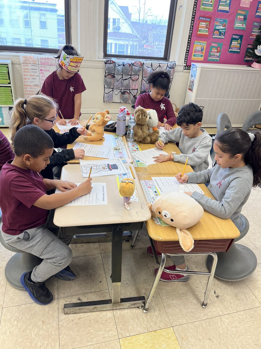 LawCathAcad's tweet image. Second Grade was hard at work writing to their stuffed animals today! Literacy rocks! #catholicschool #catholiceducation #makelearningfun
