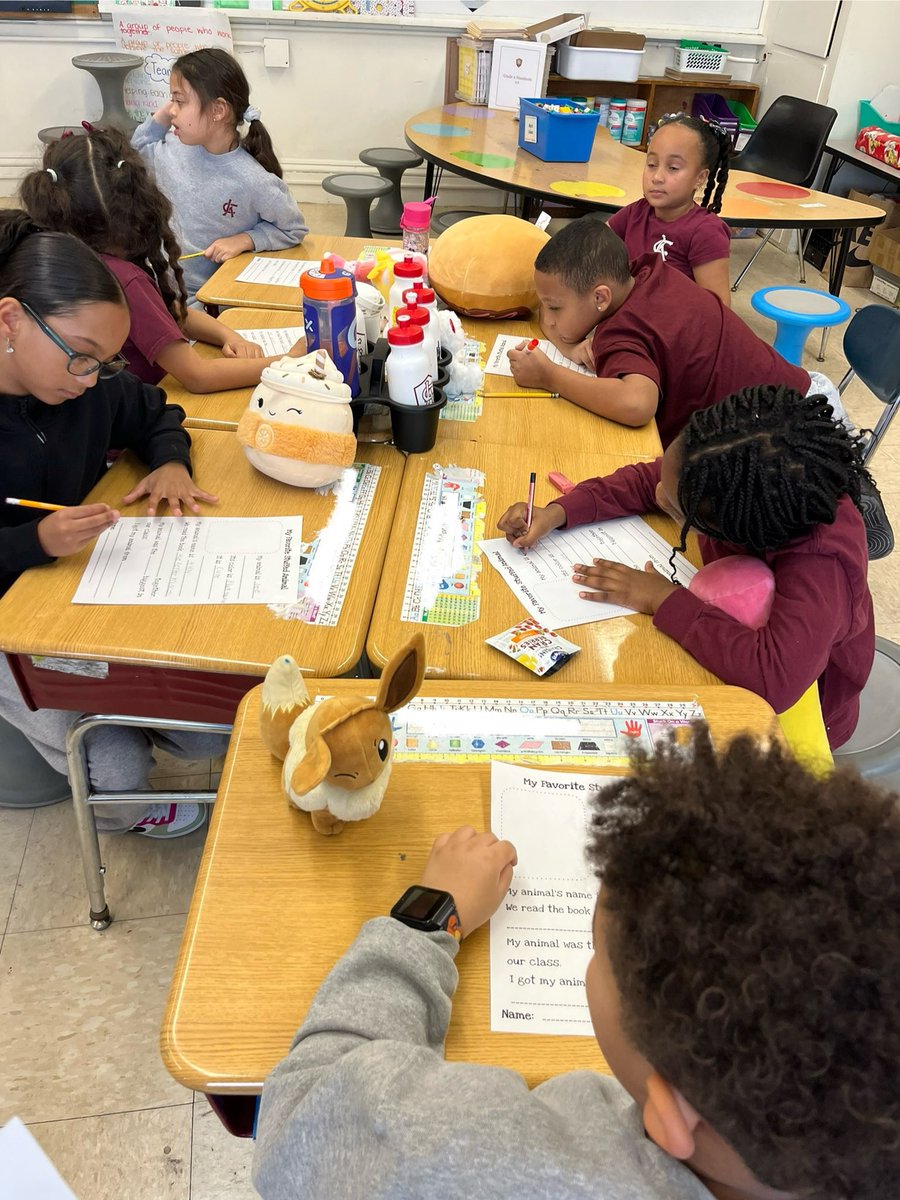 LawCathAcad's tweet image. Second Grade was hard at work writing to their stuffed animals today! Literacy rocks! #catholicschool #catholiceducation #makelearningfun