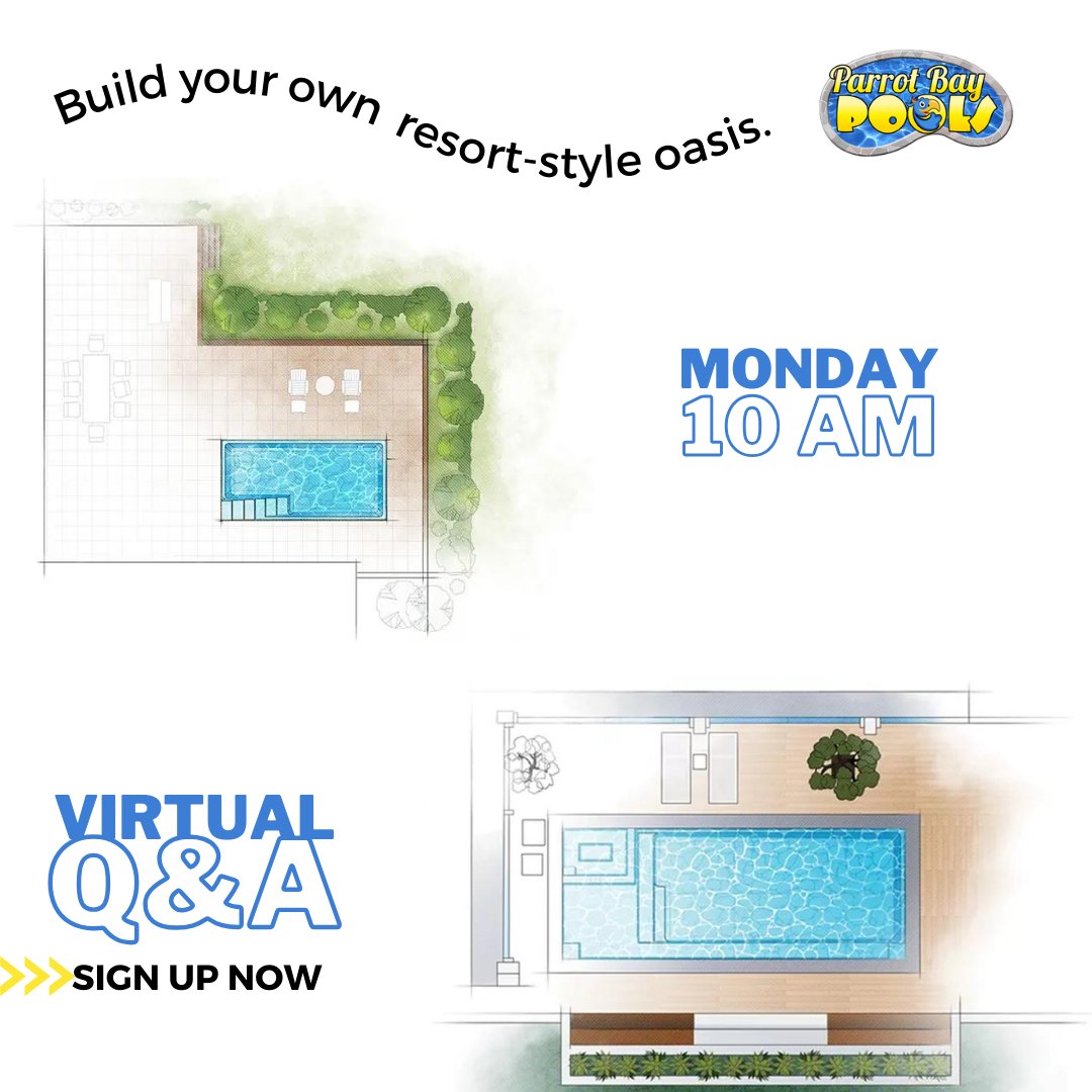 If you can dream it, we can design it! Join us this Monday at 10 AM for a FREE virtual #Pool Q&amp;A session. If you've been thinking about a new #swimmingpool &amp; still have unanswered questions, now's your chance to ask. Register online for the event: bit.ly/pbp-january-15