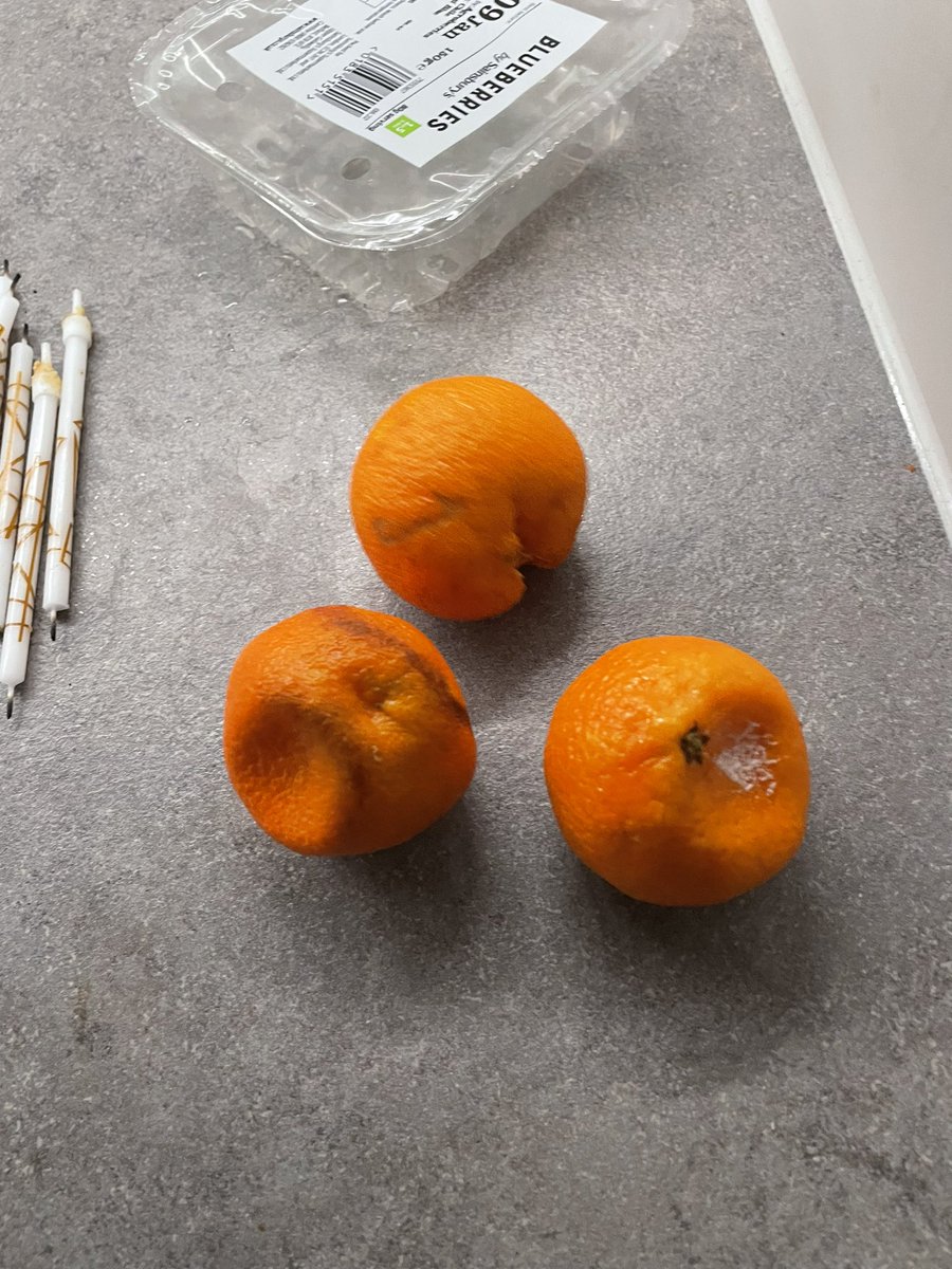 explicitlytun's tweet photo. @sainsburys hey i placed an online order and the oranges i ordered came mouldy and soft, i’ve got pictures here of a few but i threw the rest out. what can i do? https://t.co/rWyMcGlmow