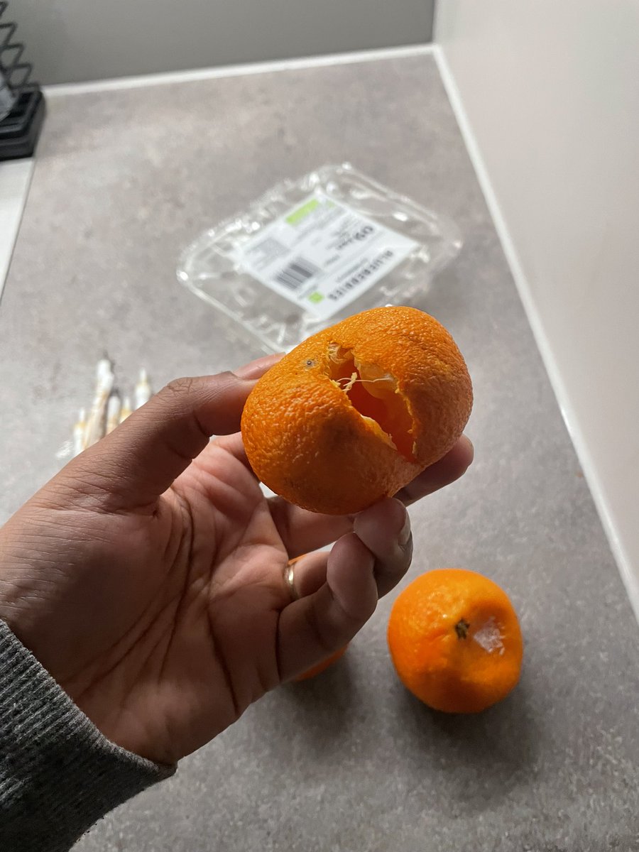 explicitlytun's tweet photo. @sainsburys hey i placed an online order and the oranges i ordered came mouldy and soft, i’ve got pictures here of a few but i threw the rest out. what can i do? https://t.co/rWyMcGlmow