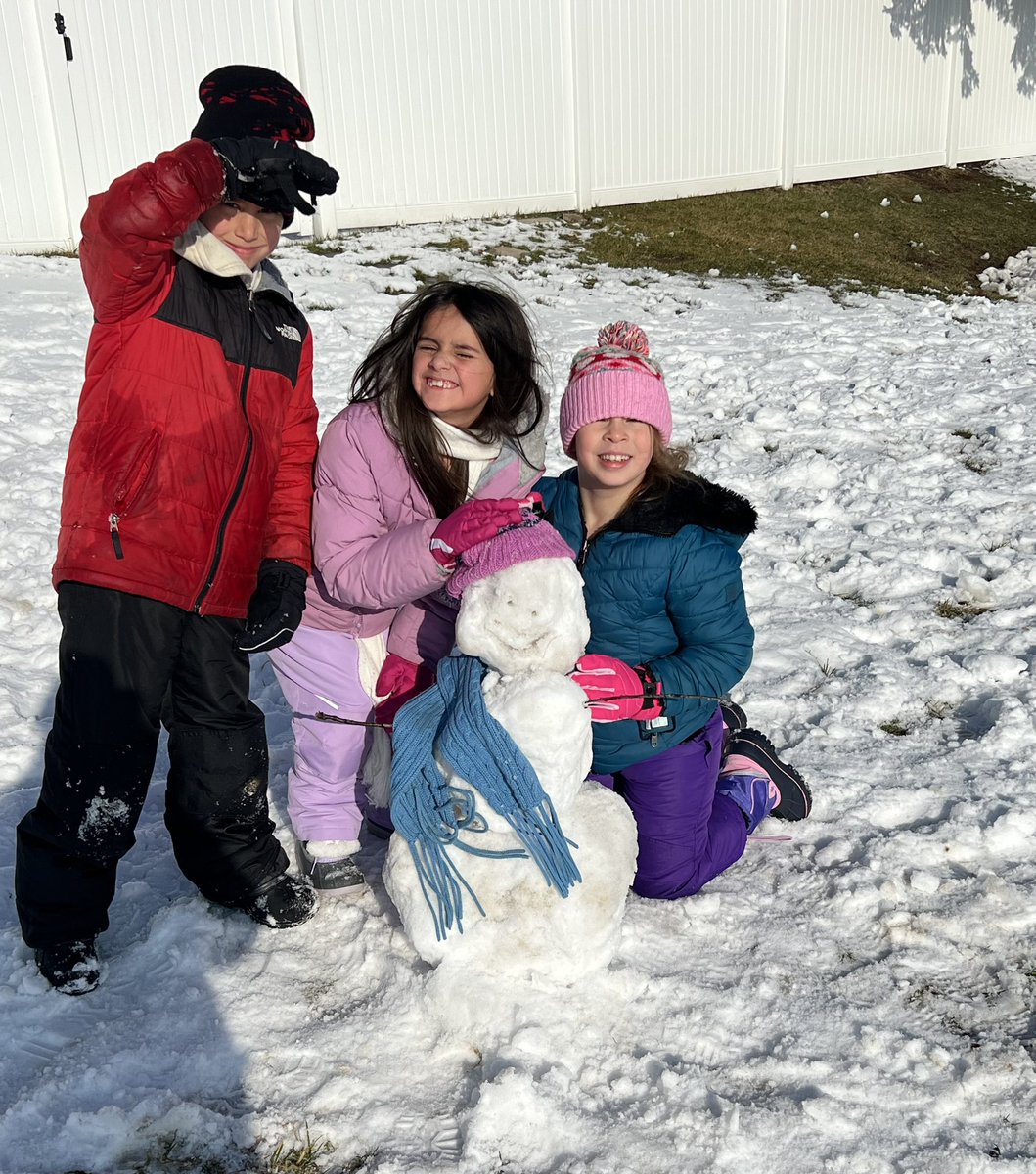 When you make the most of the snowy weather during recess!