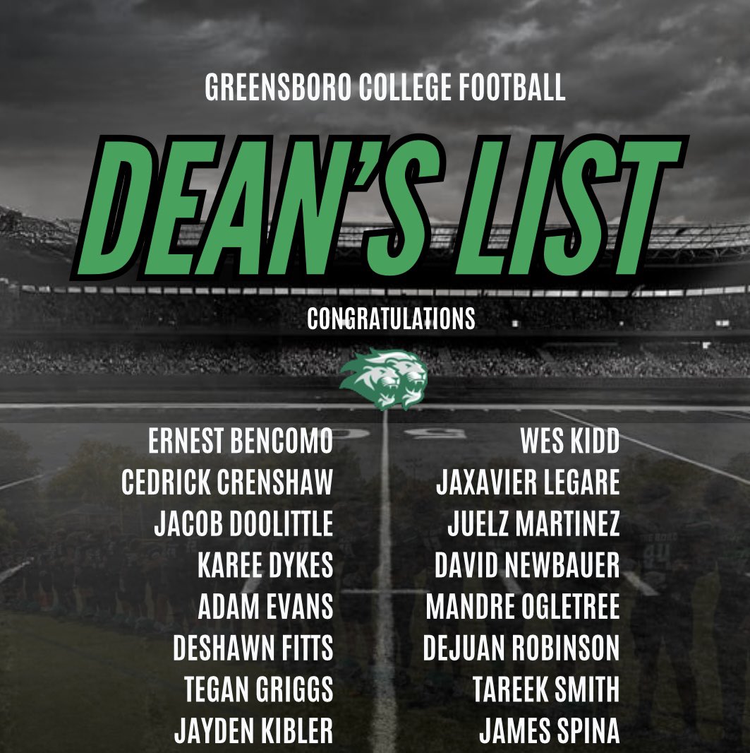 Congratulations to our guys who made Dean’s list this past semester. Keep up the good work fellas! 🦁📚 #StudentAthletes #BackTheBoro #BringTheJuice
