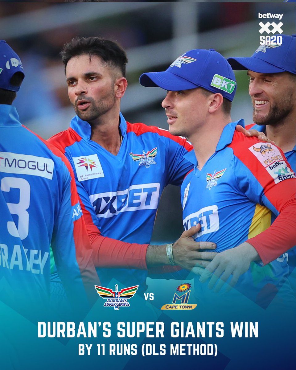 the_sa20_'s tweet photo. Durban's Super Giants are up and running ✌️ #Betway #SA20 #WelcomeToIncredible

For more information: https://t.co/XGtAg26Cba https://t.co/25ntwcHaOD