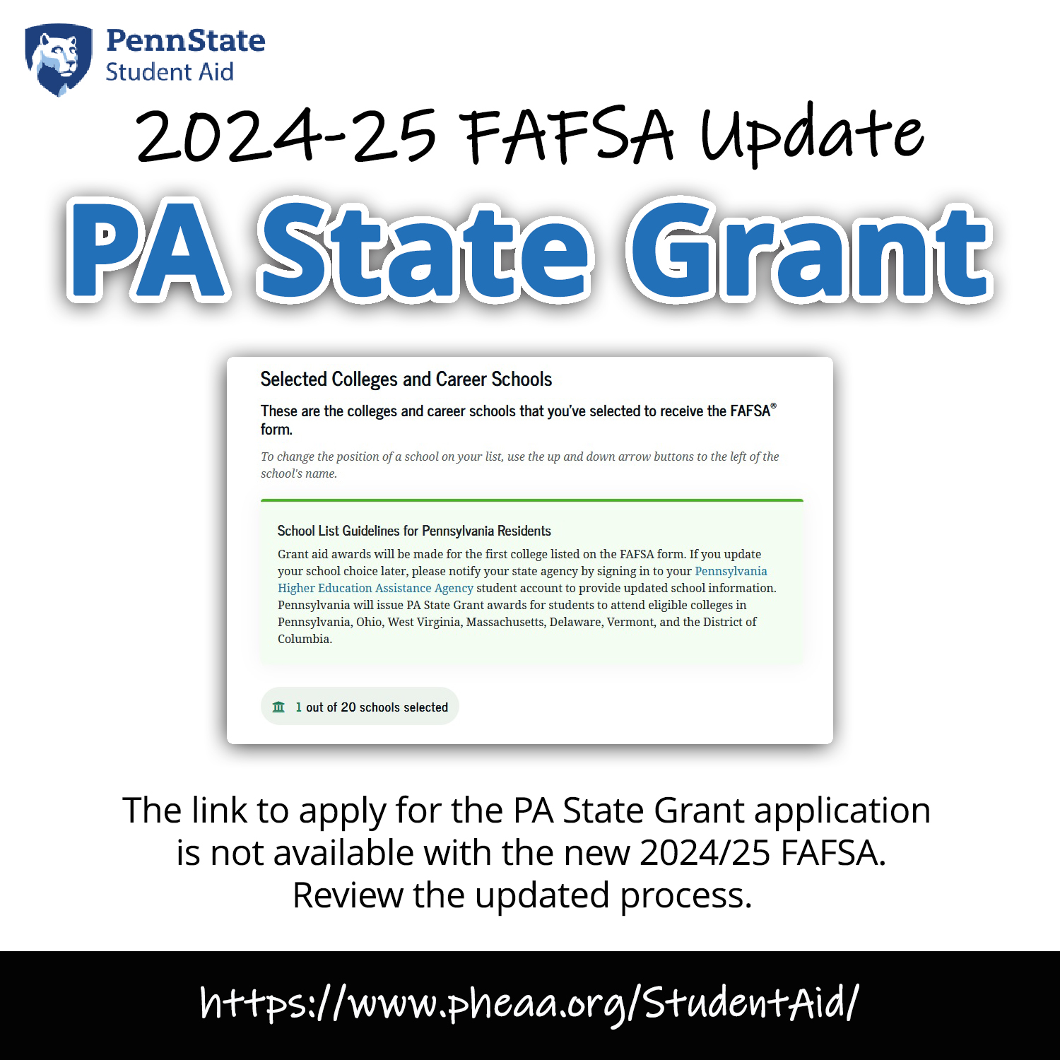 PSU Student Aid on X: &ldquo;PA students that submit a 2024-25 FAFSA 