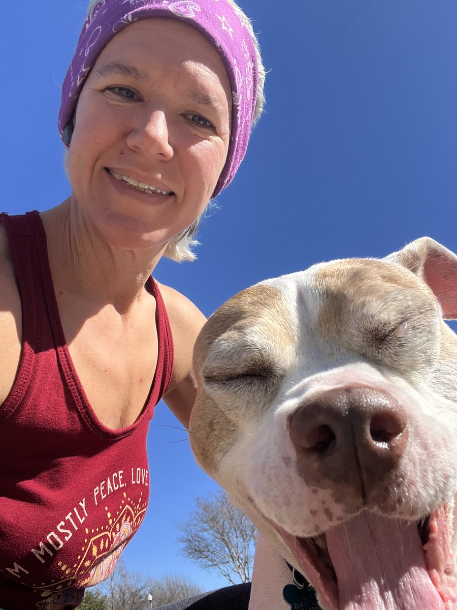 robynrdobbins's tweet photo. #DaisyRaven does not like walk selfies and shows her disdain with a yawn. But, what funny pictures!
65° and zero clouds today. Soaking up the natural vitamin D all afternoon as winter is supposed to drop in tomorrow.
Don’t forget Less of Me Success Stories is tonight at 7 central.
https://t.co/b5gz56e6X0