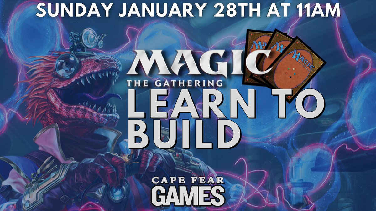 Know the foundations of Magic but want to harness your knowledge even further?! Join us on January 28th for a Learn to Build event. We'll be showing you how to master sealed and asses cards when deckbuilding.
fb.me/e/kaZGLOWOG