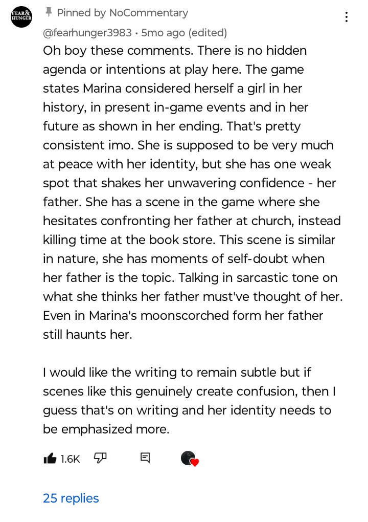 SomeoneNamedAna's tweet photo. @dw8_rinkae (SPOILERS for an event in second image)
Creator has stated that Marina is a woman, and expresses he would like to prevent confusion on her identity in later updates. https://t.co/nbUro7trgR