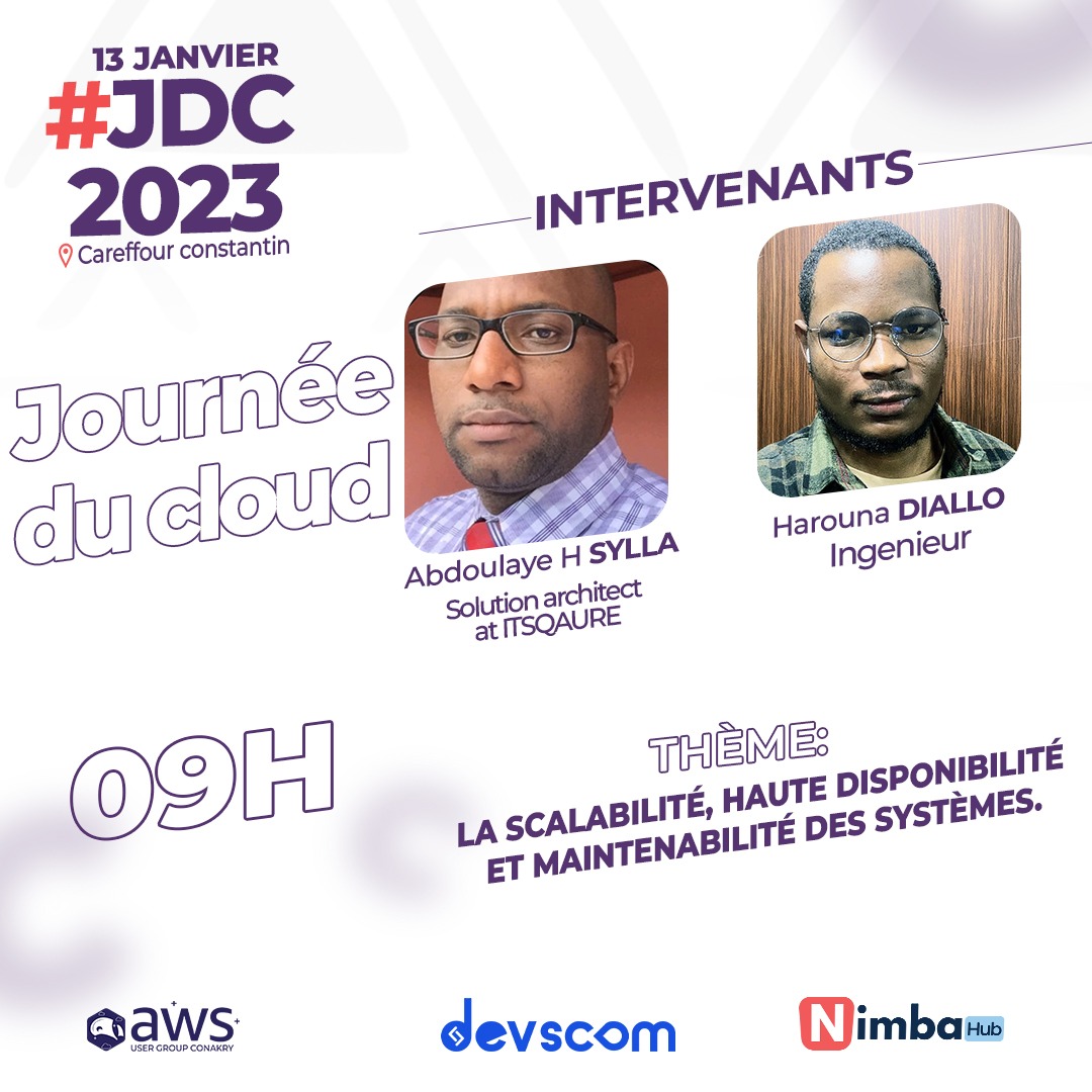 HubNimba's tweet photo. 🚀 Programme de la Journée du Cloud AWS 🚀
Nous sommes ravis de partager avec vous l'agenda détaillé de notre Journée du Cloud qui aura lieu ce Samedi 13 Janvier 2024.
Préparez-vous pour une journée riche en connaissances et en innovations avec des sessions thématiques https://t.co/LVZavY6CRE