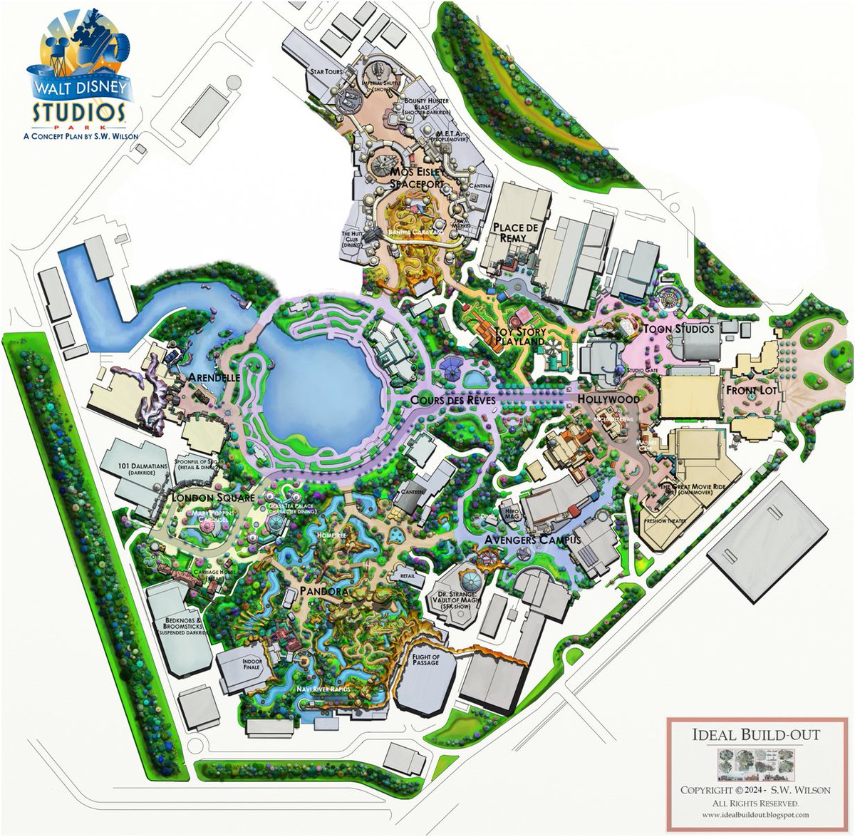 BuildoutIdeal's tweet photo. Part 4 of this buildout drawing is my unique take on a #StarWarsLand . Description on blog. #moseisley #banthas #starwars #DisneylandParis #wdsp #waltdisneystudiosparis #tatooine #batuu #galaxysedge #idealbuildout #peoplemover https://t.co/cErBH8K0NZ