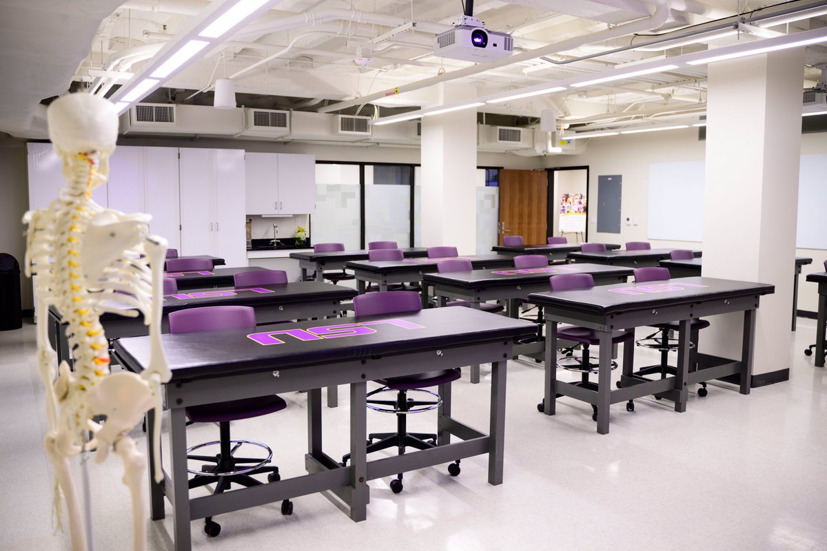 LSUCHSE's tweet photo. We held a ribbon-cutting for the Richard &amp; Lori Pellerin Athletic Training Suite! Generously funded by the Pellerins, the suite gives our students an unparalleled environment for learning &amp; practical experience, ensuring they succeed in their careers &amp; beyond. #GeauxChangeLives https://t.co/xZmUctZjCv