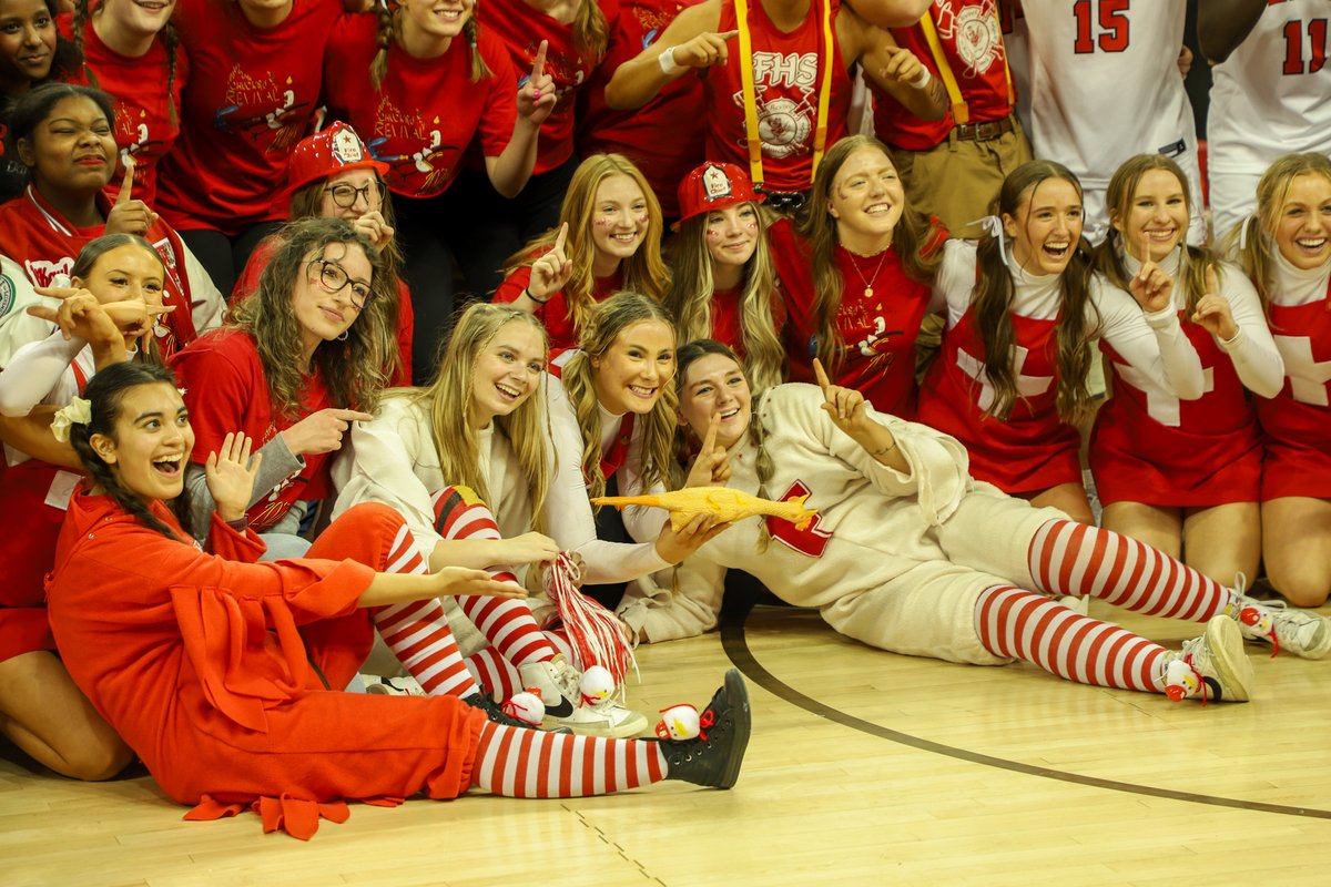 spokaneschools's tweet photo. Chuck, the famed rubber chicken, flew back to #FerrisHS last night after a multi-year stay at #LewisAndClarkHS when the Saxons won the annual spirit competition at Spokane Arena.
The Saxons also won both of the night’s basketball games, with the Ferris girls besting the Tigers 67-63 in overtime, and Ferris boys winning 49-48.
Ferris’ theme, Revive Chuck, drew inspiration from firefighters and emergency services. LC reached for the stars with an outer space theme: Intergalactic Chuck.
Great work, students, athletes, staff, coaches, and fans! We love the energy and creativity you all bring to #RubberChicken every year! #SPSPromise