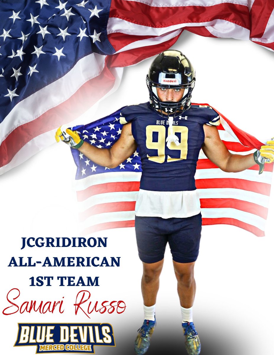 Put these #’s against anyone in the nation. 114 Tackles, 28TFL, 14.5 Sacks, 2FF, 1FR and a pick 6. You can’t be more productive in 10 games, and an interior DLineman. Congrats <a href="/blacktalian02/">Samari Russo</a> 
Conf. Defense MVP
American Div. Defensive Player of Year
JCGridwire 1st Team AllAmerican