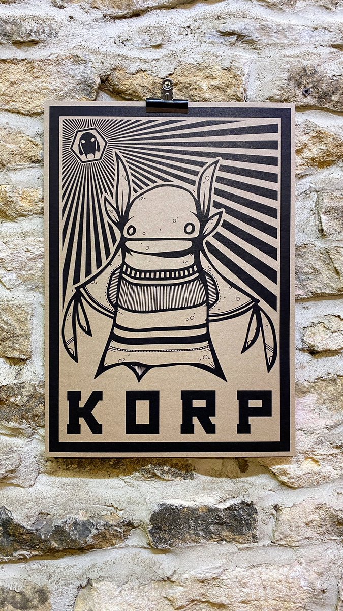 Korporate's tweet image. My latest print is now in my shop. Check my bio for a link #korpworm #poster #limitededitionprint #lep #artist #artwork #propaganda #art