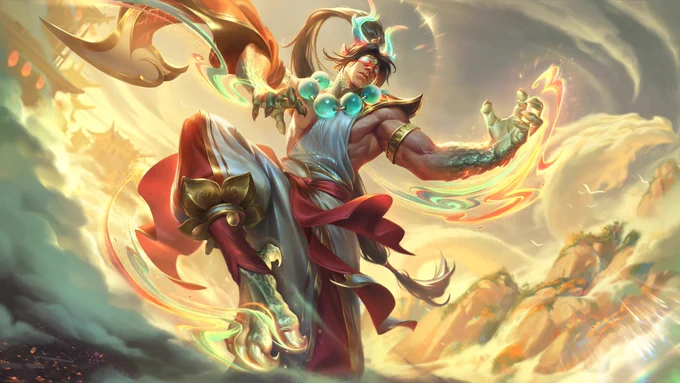 ¡Celebrad el Año Nuevo entre dragones y mortales!   Smolder poder celestial   Lee Sin poder celestial  Diana poder celestial  Ezreal poder celestial de prestigio