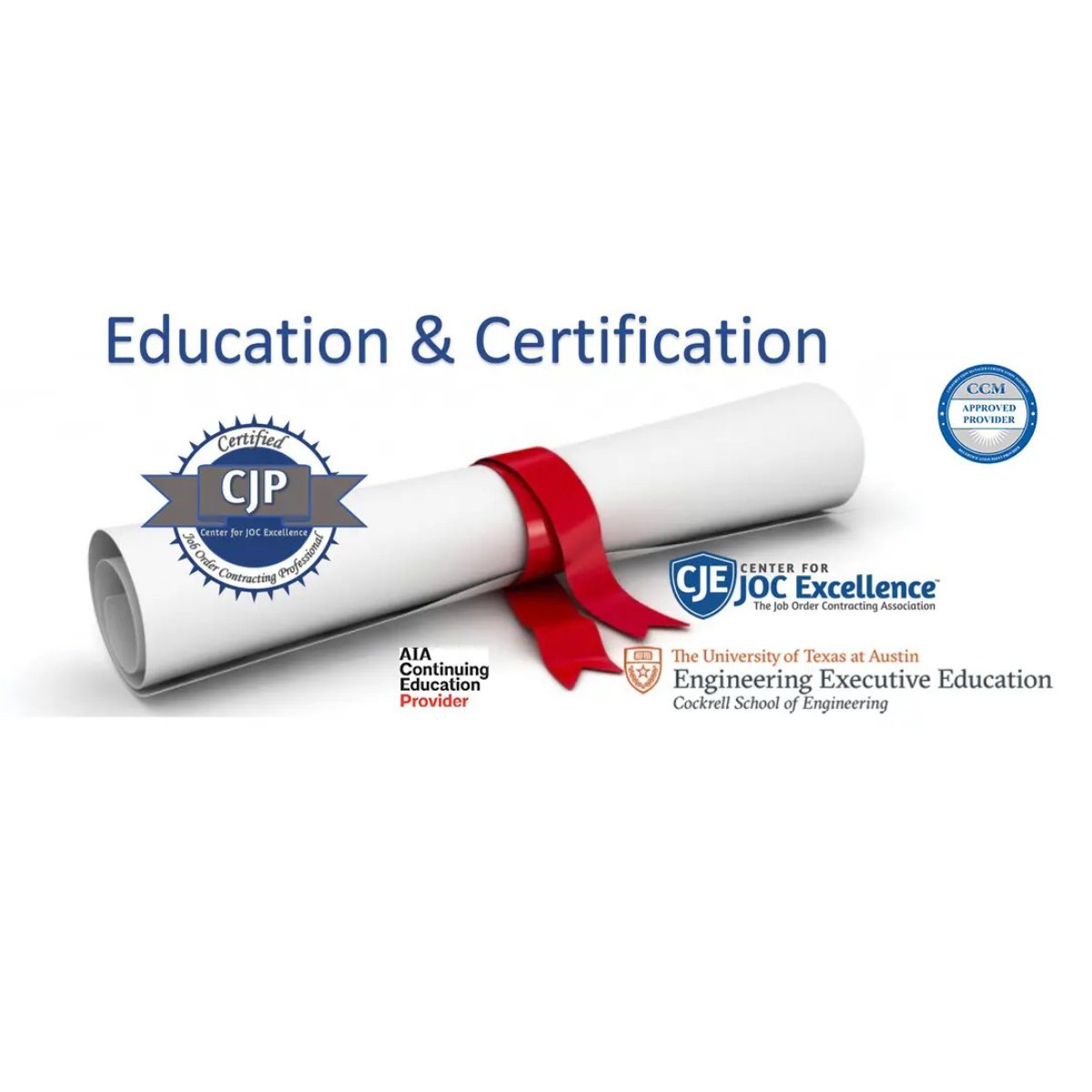JOCExcellence's tweet photo. CJE provides the only approved professional JOC education and credentialing program. We manage the certification and credentialing (CJP) program and offer a networking forum for collaborative IDIQ project delivery methods. https://t.co/PsaNdzm4uY https://t.co/XT9WSmBlWX