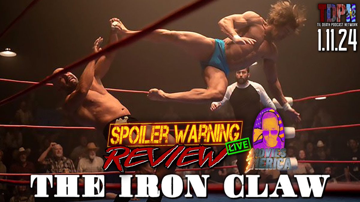 Join us for the #Livestream today @ 7p ET/4p PT!!

The Iron Claw (2023) 🚨SPOILER WARNING🚨Review LIVE | Movies Merica | 1.11.24

#TheIronClaw #MovieReview #ZacEfron #VonErich #Wrestling #WWF #WWE #LilyJames #JeremyAllenWhite #MauraTierney #HoltMcCallany

rumble.com/v46gjo3-the-ir…