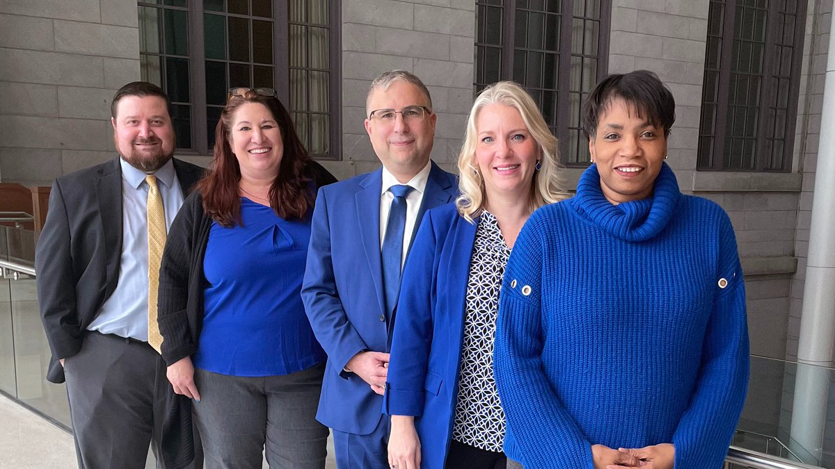 .@NDWVnews wears blue today in recognition of #NationalHumanTraffickingAwarenessDay. To learn more about human trafficking, go to dhs.gov/blue-campaign/…. @DHSgov #WearBlueDay