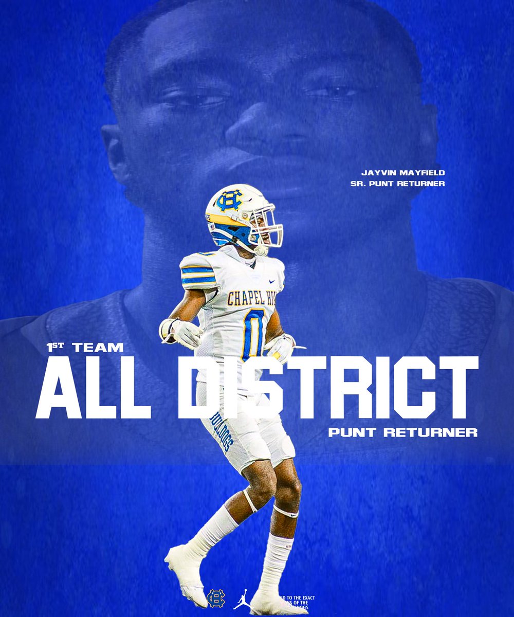 Congratulations to C/O 24 WR Jayvin Mayfield <a href="/themayfield0/">Jayvin “Z-RO” Mayfield</a> on getting named 9-4A 1st Team All District Wide Receiver, Corner, Kick Returner &amp; Punt Returner! #WeGotDogs #RecruitCH