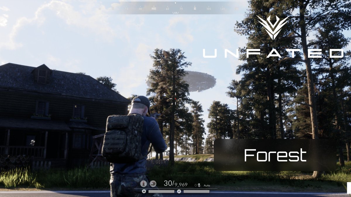 UNFATED_ONLINE's tweet photo. Suburban/Forest Area (50%):    

This area is characterized by moderate danger, a large number of points of interest, and abundant resources such as stone, wood, water, and animal meat. 🌿🪵🪨

The forest area is ideal for construction and habitation.

#UE5 #games #indiegame https://t.co/rFgk6ItoXb