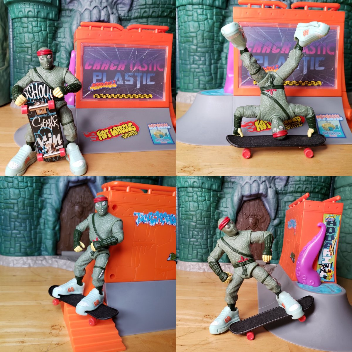 cracktasticpod's tweet photo. Happy #thrasherthursday @tonyhawk @PlaymatesToys @Hot_Wheels @Mattel #thepfpn #cracktasticplastic #footsoldier #tmnt #fingerboard #skatepark #skateboardphotography #skater #skatelife #doakickflip #handstand #quarterpipe #grind #ollie #rails #skatepark #thegerms #toyphotography https://t.co/hey7XE4KG0