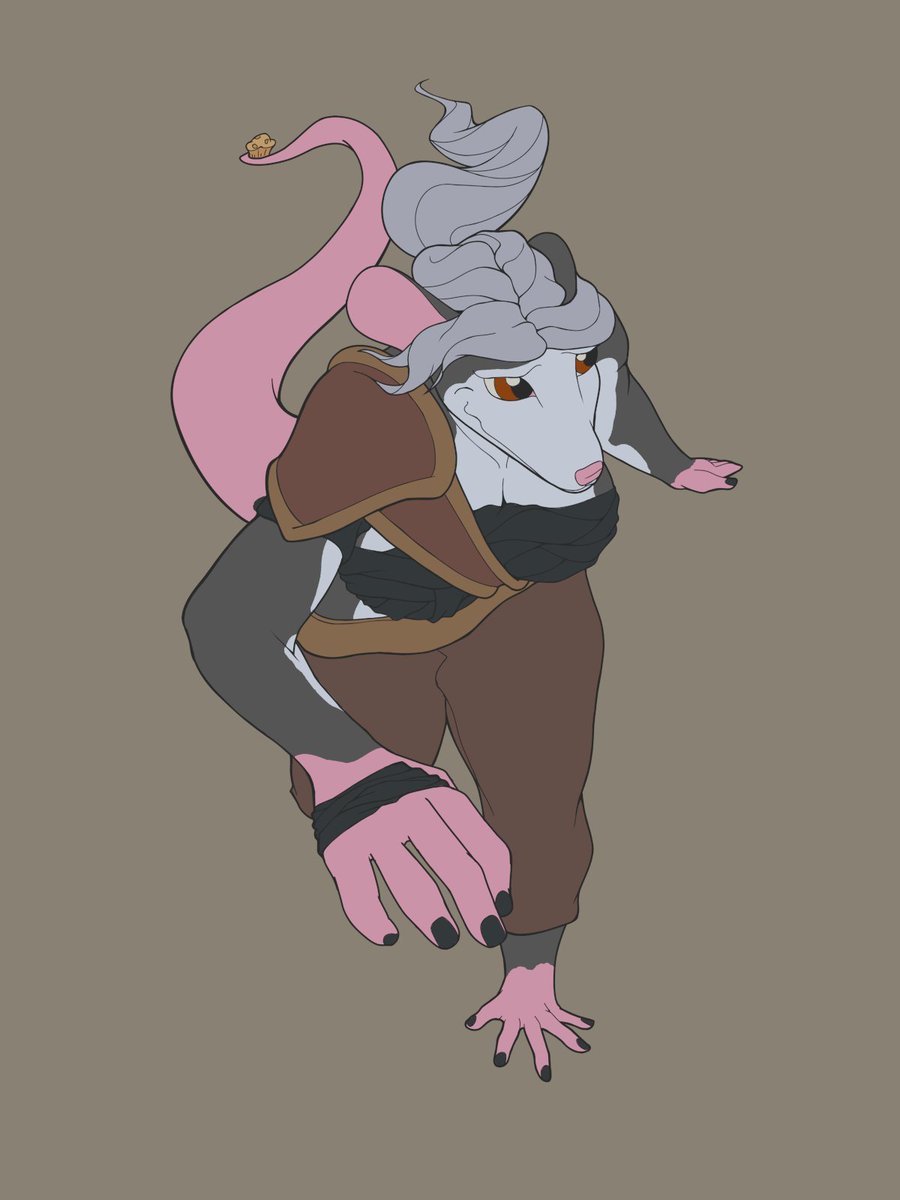HeftyTotem's tweet photo. Beth Bolsade Gamba the sneak thief opossum who has the unfortunate personality trait of thinking 'just one more wouldn't hurt' which generally leads to her getting caught more often than not. "Nobody would notice a small muffin going missing right? Or two, or three, or..." https://t.co/R2bx3wudlB