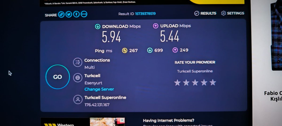 berkayef's tweet photo. @TurkcellHizmet @Turkcell Ben sürekli aynı problemleri yaşamaya devam ediyorum. Müşteri hizmetlerini aradığım zaman ise bağlantıların mükemmel göründüğünü, sadece ücretli servis gönderileceği söylendi. Daha önce servis haricinde mühendis dahi gönderildi evime geçici olarak hızlandı fakat şimdi yine aynı. https://t.co/8pmqdlLVg4