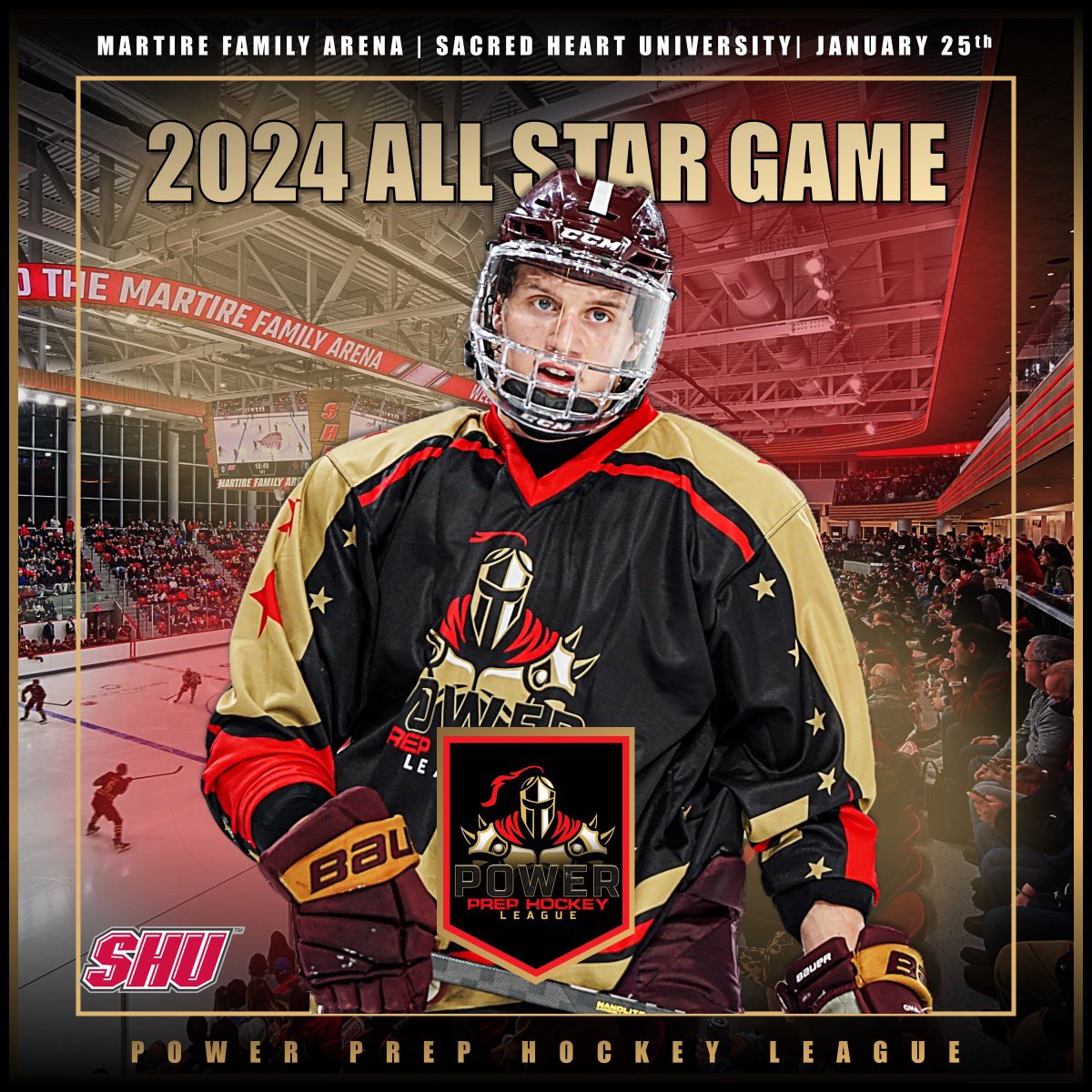 PowerPrepHL's tweet photo. IT’S COMING 🔜 💫 

The 2024 PPHL All-Star Game is happening this January at the Martire Family Arena at Sacred Heart University 🤩

📍January 25, 2024
🔺6:00 PM 16U ASG 
🔺7:45 PM 18U ASG 
🔺https://t.co/4qKjWuwprR

#PowerPrep #PowerUp #PPHLASG #sacredheartuniversity https://t.co/y0JtZzN3Iy