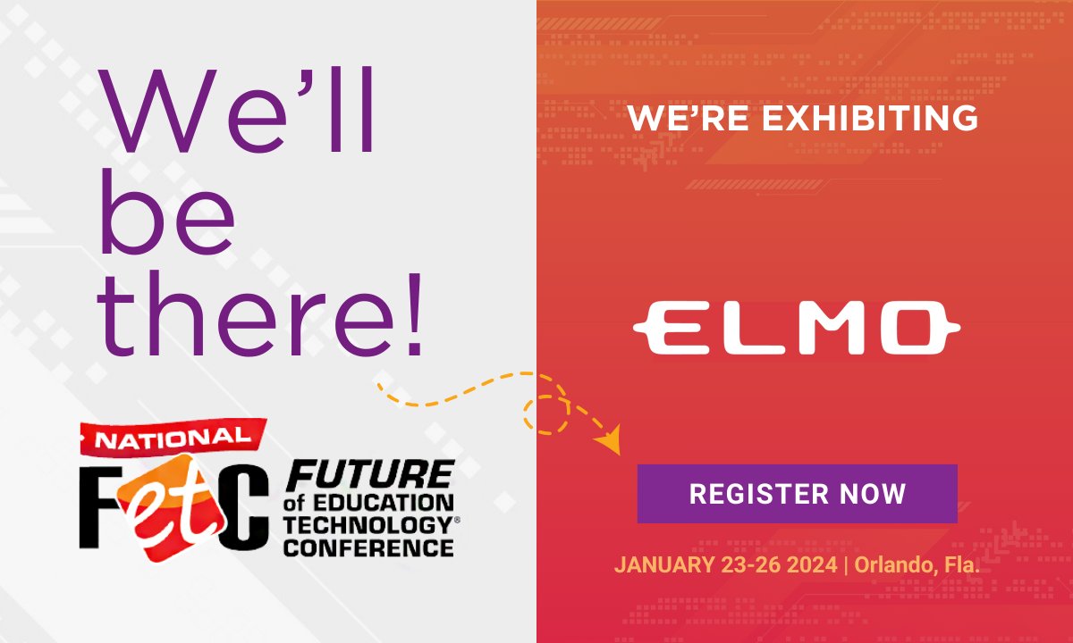 ELMO_USA's tweet photo. 💡 We're exhibiting at the Future of Education Technology® Conference on Jan 23-26, 2024! 

Register today and meet us in Orlando!

Use code FETCB2S24 for a Free Expo Only Pass!

https://t.co/zwjXDC25DS

#elmousa #fetc #education https://t.co/28Ep5L5Wtw
