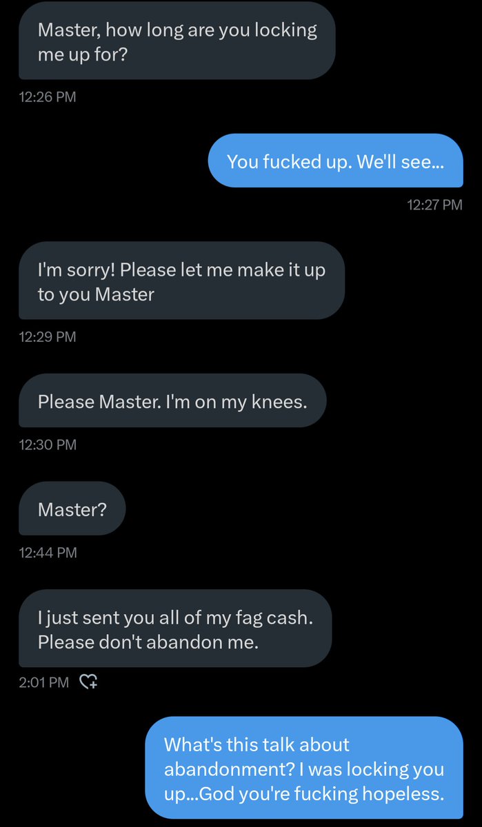 AlphaAsianBoy's tweet photo. Weak white boys never stop amusing me. I don't message for a few hours and their world goes to shit. What is this separation anxiety bullshit? 
#findom #asianmaster  
 @AlphaMaleRT @RT4Kings @alpha_amplifier @findomfan420 @pigripe @rt_slave_ma @RTslavemaster https://t.co/RUuSZl4VyL