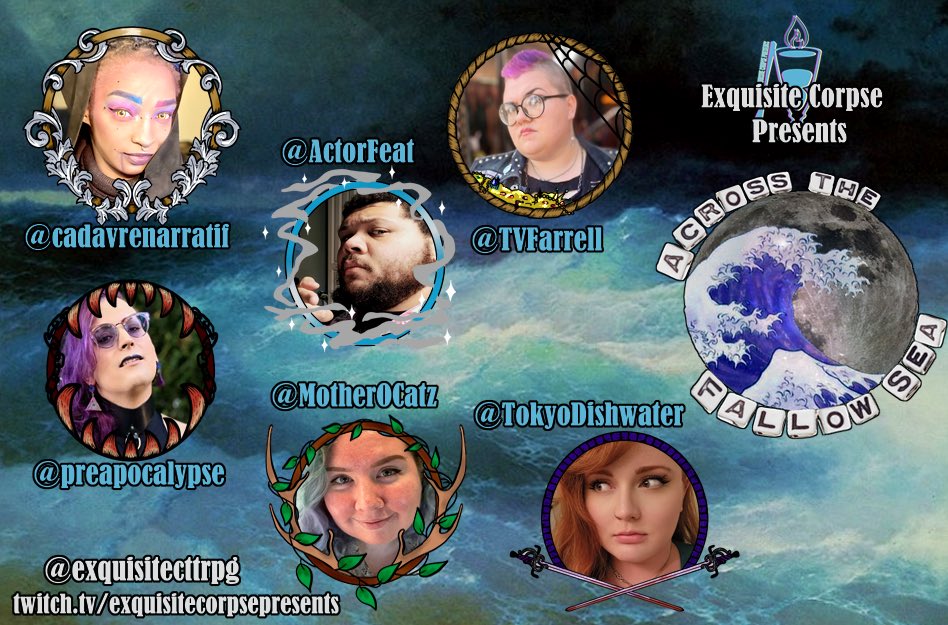 exquisitecttrpg's tweet photo. We predict fair weather and high tides Monday the 15th with the live premiere of Across the Fallow Sea, helmed by @TVFarrell and coming to a YouTube channel near you sooner than you think! https://t.co/QMoDJGAAba