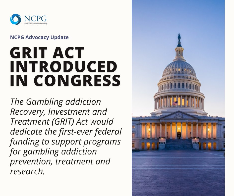 Today, @SenBlumenthal and @RepSalinas introduced the Gambling Addiction Recovery, Investment, and Treatment (GRIT) Act, establishing the first federal funding dedicated to addressing gambling addiction in the United States. Full press release: bit.ly/3HgC9Y0