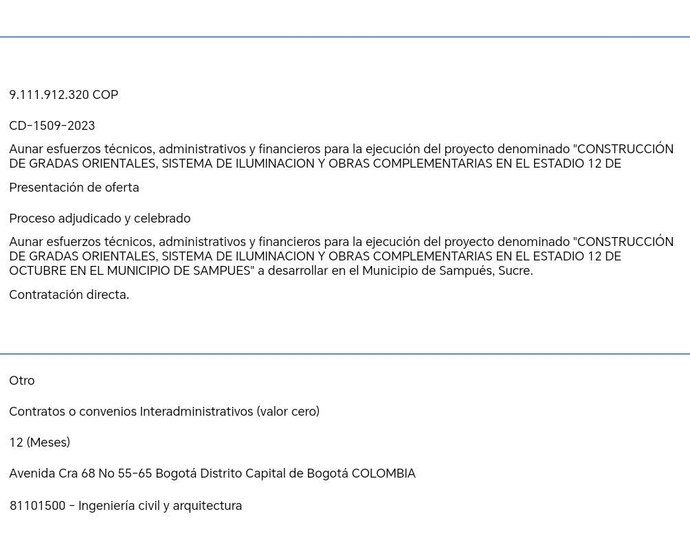 En diciembre cuando debió hacerse el pago de los panamericanos, el @MinDeporteCol mediante contratación directa adjudicó 1 gradería, y la adecuación de 1 cancha, por el valor de $14.804.175.661. Hoy Colombia perdió los juegos, y perdió USD2.5 millones. @AForeroM @Danielbricen