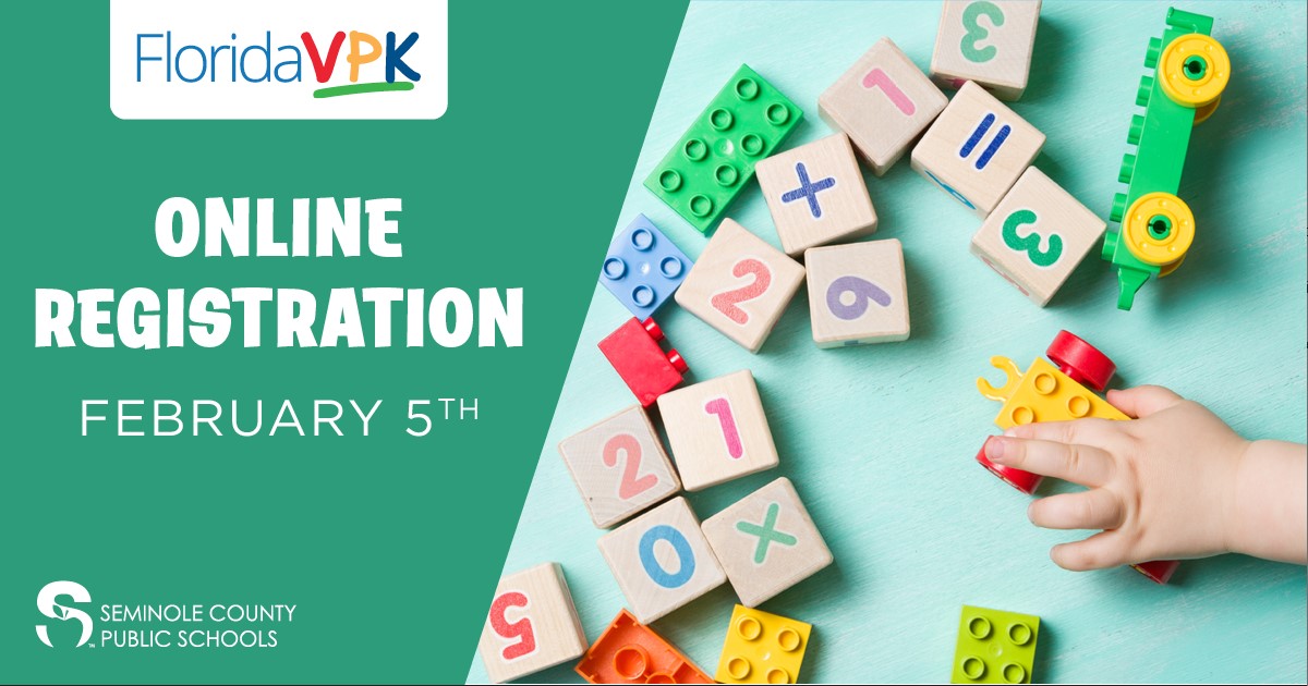 Registration for the 2024-2025 VPK School Year at SCPS locations will begin on February 5. For information on requirements, locations, and how to apply, visit bit.ly/scpsvpk