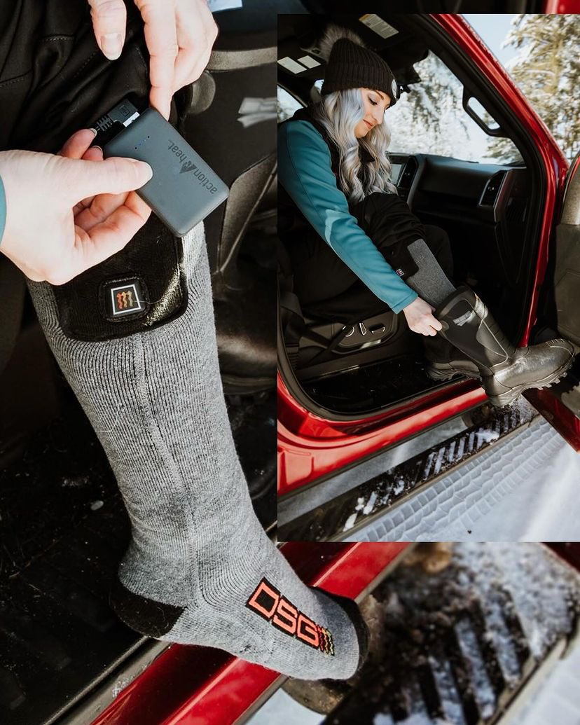 kastingwitkayla's tweet photo. Staying warm during winter activities is a priority for me! 
🔥❄️🎿

dsgheat has me covered! My favorite is their heated socks 🧦 It’s game over for me if my feet get cold and the DSG socks have been a saving grace. https://t.co/96LqkTfojg