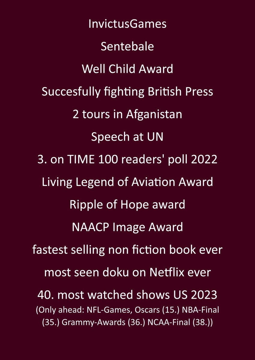 DrDobberstein's tweet photo. @QueenRMade1 You can still say #PrinceHarry has accomplished nothing, is irrelevant and unpopular. You can continue to believe #ToxicBritishMedia. But that just makes you look ignorant. That doesn't change the facts: Harry is successful and the world sees and appreciates this. #HarryandMeghan https://t.co/Ewn6ukz6FB